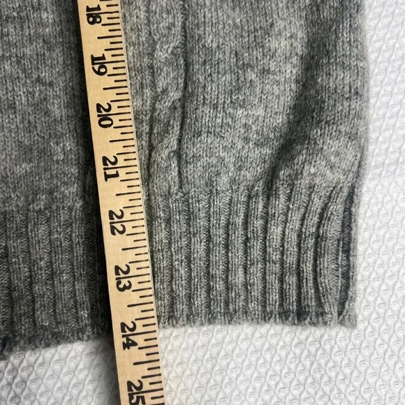 Vintage Jantzen Mens Sz M Gray Cable Knit Button Front Sweater Vest Made in USA - Picture 6 of 7
